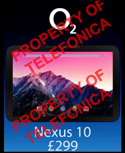 Des images en fuite d'une Nexus 10 construite par LG