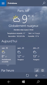 Microsoft Lumia 650 interface