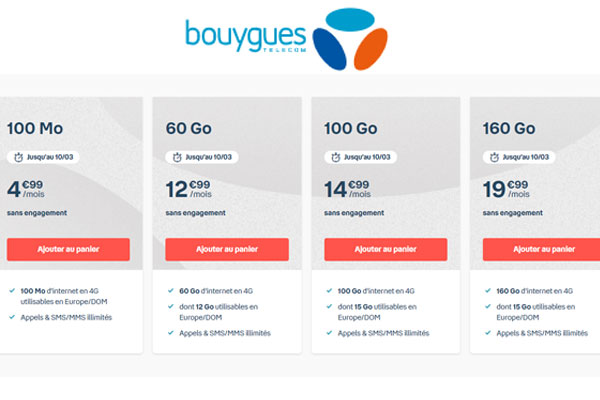 Bouygues Telecom : nouveau forfait B&You 160Go et séries limitées 100Mo, 60Go et 100Go !