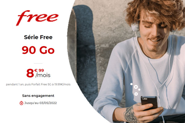 La promo Free Mobile avec un forfait mobile 90Go à 8.99€ par mois s'arrête ce soir à minuit !
