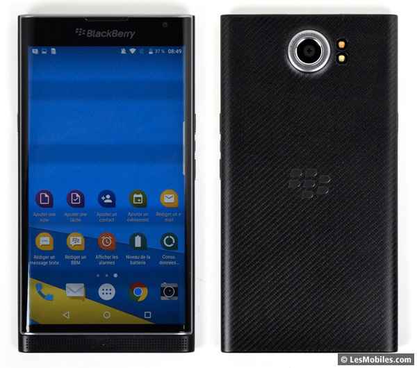 Blackberry Priv : avant / arrière