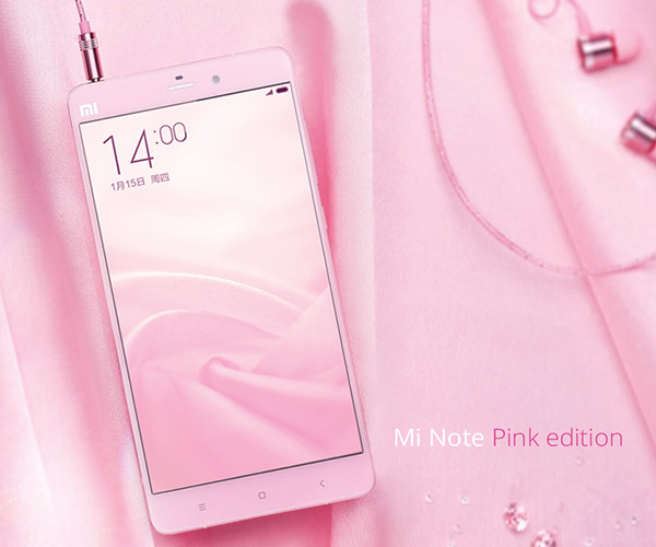 Xiaomi officialise le Mi Note Pink Edition