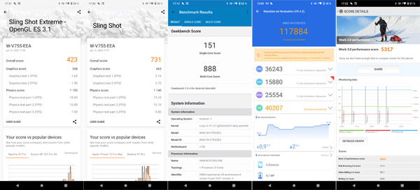 Résultats tests de performance Wiko Power U30