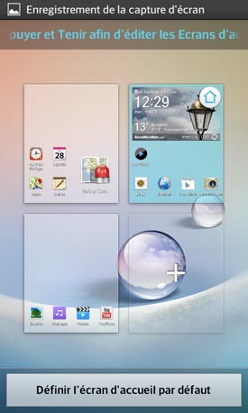 LG Optimus L5 II : définir l'écran d'accueil