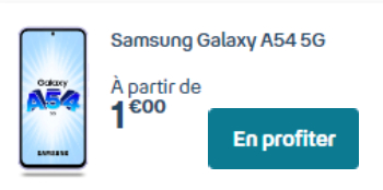 promo Samsung Galaxy A54 Bouygues Telecom