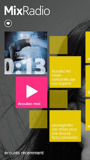 Nokia Lumia 1320 : Mix Radio