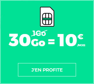 Forfait RED By SFR 30 Go à 10 euros