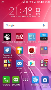 Asus ZenFone Zoom : bureau