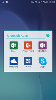 Samsung Galaxy J5 : applis Microsoft
