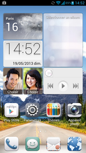 Huawei Ascend P2 : homescreen