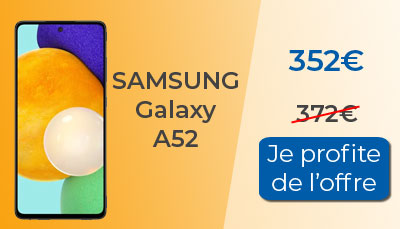 Le Samsung Galaxy A52 encore moins cher grâce à un code promo