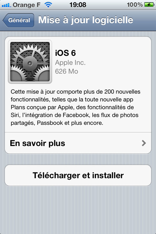 iOS 6 est disponible au téléchargement (+ la liste des nouveautés)