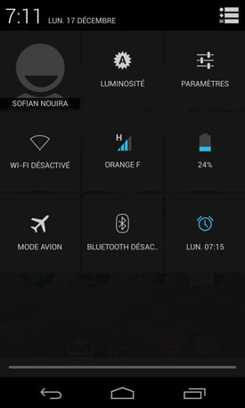 LG Google Nexus 4 : système d'exploitation + interface utilisateur + nouveautés d'Android 4.2 Jelly Bean
