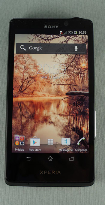 Sony Xperia T : écran d'accueil (homescreen)