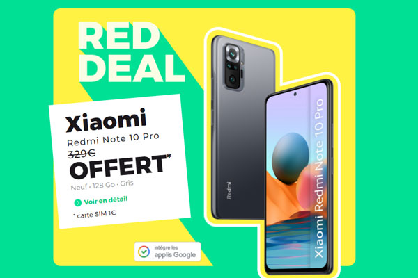 Le nouveau RED DEAL est disponible avec le Xiaomi Redmi Note 10 Pro offert !