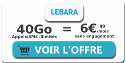 Forfait 40Go Lebara