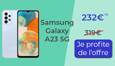 CTA Galaxy A23 5G offre noel