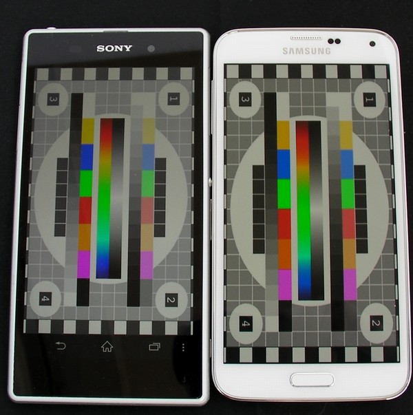 Samsung Galaxy S5 : comparatif écran Sony Xperia Z1