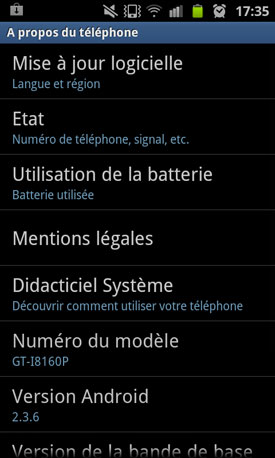 Samsung Galaxy Ace 2 : système d'exploitation + interface