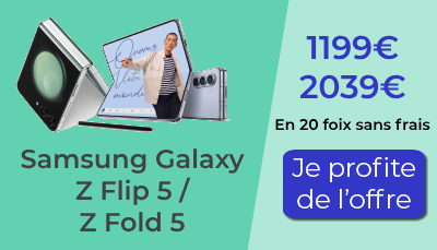 Samsung Galaxy Z Flip 5 et Z Fold 5 sur Boulanger