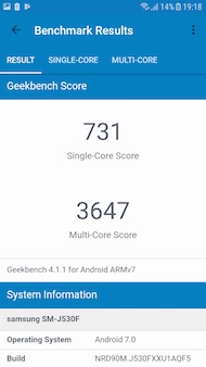 Samsung Galaxy J5 (2017) performance