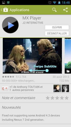 Wiko Cink Peax 2 : playstore