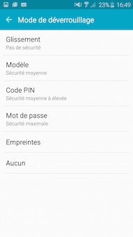 Samsung Galaxy S6 sécurité