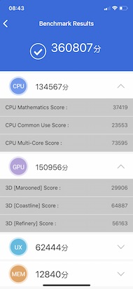 Apple iPhone XS Benchmark results
