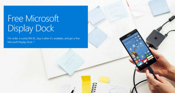 Microsoft Lumia 950 et 950 XL : le Display Dock offert en Allemagne et au Royaume-Uni