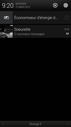 HTC One : notifications