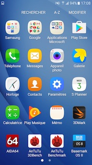 Samsung Galaxy J7 2016 interface