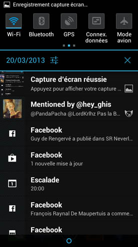 Wiko Cink Peax : notifications