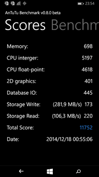 Microsoft Lumia 535 : AnTuTu